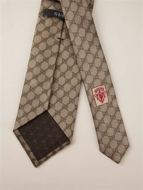 gucci logo tie brown|Gucci formal ties.